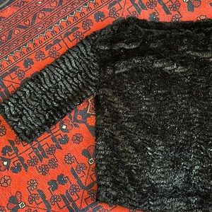 Fuzzy black shimmer sweater